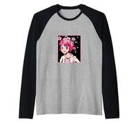 Sakura - Fiori di Fiori Rosa Ciliegia Ragazza Giapponese Maglia con Maniche Raglan