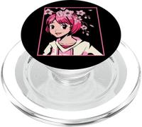SAKURA - Fiori di fiori rosa ciliegia ragazza giapponese PopSockets PopGrip per MagSafe