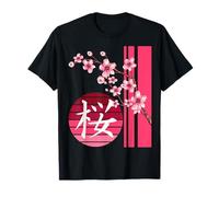 Sakura Flowers Spring Cherry Blossoms - Stampa Kanji giapponese Maglietta