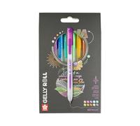 SAKURA Gelly Roll metallic penna a gel con funzione clic, 10-set, formula unica di inchiostro pigmentato, asciugatura rapida, ideale per scrivere e disegnare