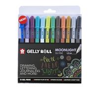 SAKURA Gelly Roll Moonlight 06 Set di penne gel fluorescenti Cosmos | 12 colori | Penne per la scrittura, il disegno, il journaling e l'artigianato