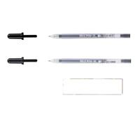 SAKURA Gelly Roll, Penna a inchiostro gel nero 06, 08, 2 pezzi + 1 carta