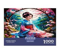 Sakura Girl Puzzle De 1000 Pièces Pour Adultes Et Enfants Dès 14 Ans Jeux De Défi Jouets Éducatifs Divertissement Créatif Cadeau Classiques Décoration De La Maison 70x50cm/1000pcs