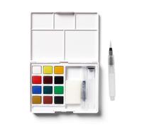 SAKURA Koi Acquerello Tascabile con 12 Colori | Set di Acquerelli Plein-Air con Pennello ad Acqua, Tavolozza e Spugna
