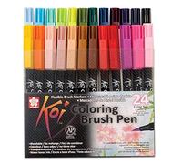 SAKURA Koi Pennello da Colorare Set di 24 Colori e Pennarelli per Scrivere, Disegnare e Dialogare