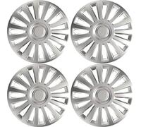Sakura LUXURY16 Copricerchi Set di 4 Misura Universale, Argento Luxury, 16"