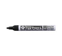 Sakura Marcatore Pen-Touch - Nero medio - Funziona su più superfici - Versatile per uso industriale - Fusto in alluminio - Larghezza linea 2 mm - Inchiostro a pigmenti permanente