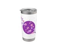 Sakura Moon Blooming Cherry Blossom Flower Anime giapponese Bicchiere termico in acciaio inox doppia parete