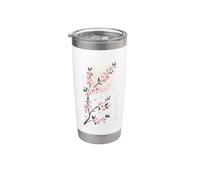 Sakura Moon Blooming Cherry Blossom Giapponese Estetica Giappone Bicchiere termico in acciaio inox doppia parete