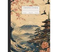 Sakura & Mount Fuji: A Japanese Landscape Composition Notebook with Cherry Blossoms, Cranes, Pagoda, and Ukiyo-e Inspired Art