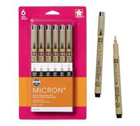 SAKURA, penna ad inchiostro Pigma Micron, in blister di carta, Black, Ass't Point Sizes 6CT Set