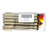 Sakura PIGMA MICRON 003,003,003,005,005,005 - Confezione da 6 pezzi, colore: Nero
