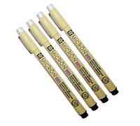 Sakura Pigma Micron 005 - Penna nera con tratto da 0,2 mm, confezione da 4 (005)