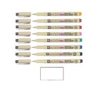 Sakura PIGMA MICRON 005 - Set di 8 Colori Fineliners e 1 Carta