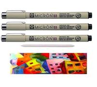 Sakura Pigma Micron 03 Nero. set 3 pezzi