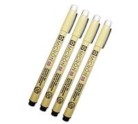 Sakura Pigma Micron 08 - Penna nera con tratto da 0,5 mm, confezione da 4 (08)