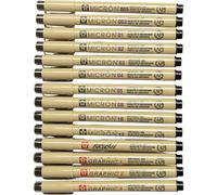 Sakura Pigma Micron 14 Fineliners nero 003,005,01,02,03,04,05,08,10,12,1 mm, 2 mm, 3 mm, Brush