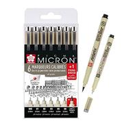 SAKURA PIGMA MICRON Manga Set - Set di Penne 005,01,02,03,05,08,Brush