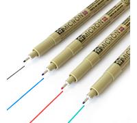 Sakura Pigma Micron Pigmento Linea Sottile XSDK08 0.5mm Nero/Blu / Red / Verde 4
