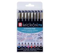 SAKURA Talens Pigma Micron PN 8 Pezzi Set di Pennarelli Multicolore