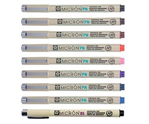 Sakura Pigma Micron PN .Set di 8 matite Pigma Micron Everyday Pens . Made in Japan