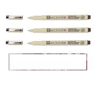 Sakura Pigma Micron Seppia 01 - Set di 3 fineliners