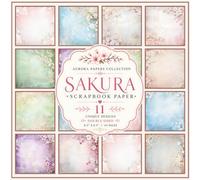 Sakura Scrapbook Paper: Japanese Cherry Blossom Designs for Junk Journals, Card Making, Collage, Origami and Craft Projects