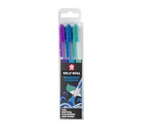 SAKURA Set di penne gel Gelly Roll Moonlight - Colori dell'Oceano - Confezione da 3 - Viola, Blu, Verde - Inchiostro opaco - Adatto a carta chiara e scura