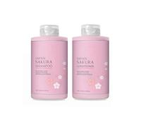 Sakura Set shampoo e balsamo, shampoo e balsamo per capelli da donna, profumo Sakura di lunga durata, cura dei capelli, idratazione profonda, controllo crespo e riparazione dei danni, riduce l'effetto