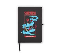 Sakura - Taccuino con simboli giapponesi, pagine bianche, copertina in ecopelle, agenda, diario, quaderno di lavoro