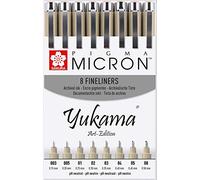 Sakura Yukama® Art-Edition, 8 Micron, penna fineliner n. 003-08, colore: Nero
