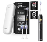 SAKYPRORAL Spazzolino elettrico AI con display intelligente, per adulti e bambini, batteria ricaricabile da 150 giorni, mappa in tempo reale, timer da 3 minuti, custodia da viaggio, spazzolino sonico