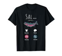 Sal Calling Salmon On The Phone Accept The Call Fish Phone Maglietta