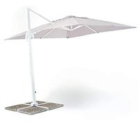 sal mar Ombrellone mod. Verso braccio misura 3x4 mt colore grigio palo alluminio bianco