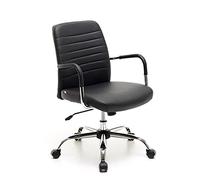 sal mar Poltrona Ufficio Operativa braccioli simipelle MOD. Urban Colore Nero M0223-01