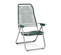 sal mar Sdraio CORDONATA Verde Metallo 175x60x105 cm 6 Posizioni