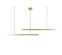 Sala da pranzo Luce a sospensione lunga, moderna luce neutra a LED - Lumo a discesa da 4000k, luci sospese per la decorazione dell'isola della cucina, lampade in metallo in acciaio inossidabile