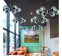 Sala da Pranzo Soggiorno Salone Bar Bar Café Club, Luce sospesa, Palline di Vetro creatività lampadari, molecole di Fagioli magici Illuminazione lampadario, Nordico Durante l'illuminazione-Nero e