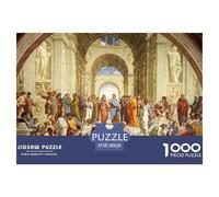 Sala Rinascimentale Puzzle 1000 Pezzi per Adulti Discussione Filosofi Gioco di Puzzle 1000 Pezzi Carta Relax Decorazione Famiglia 38x26cm/1000pcs