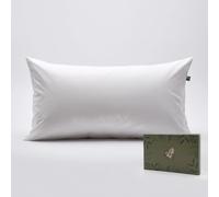 SALAD HOUSE Federa per cuscino 40 x 80 cm, 400 TC, 100% cotone satinato, super morbida, federa per cuscino egiziana a fibra extra lunga (bianco perla con cerniera)