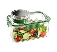 Salad Jar | Airtight Food Storage Container with Seasoning Boxes | Portable Leak Resistant Lunch Cup Organizer | Durable Fresh Keeping Meal Prep Container | Healthy Snack Storage Solution for Vegetari