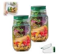 Salad Pod, 2025 Nuovo Contenitore Portatile per Insalata a Strati Verticali, con Contenitore per Condimenti, Scatola Portatile per la Conservazione della Frutta 2pcs