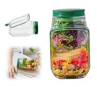 Salad Pod, 2025 Nuovo Contenitore Portatile per Insalata a Strati Verticali, con Contenitore per Condimenti, Scatola Portatile per la Conservazione della Frutta 1pcs