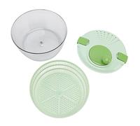 Salad Spinner 4L | Non - BPA Vegetable Dryer for Lettuce/Spinach/Cabbage | Manual Salad Drainer Bowl with Splash Guard | Easy Maintain Kitchen Tool