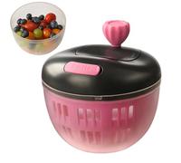 Salad Spinner, Salad Washer Spinner Dryer, 5.71x5.2in Colander Strainer Bowl, Fast Drying System, Stable Non Slip Base for Home Cooking, Travel, Picnic, Kitchen Prep