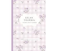Salah Journal: Muslim Prayer Tracker | Islamic Notebook for Girls | Pastel Purple