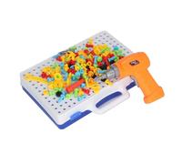 SALALIS 239 Pezzi Trapano e Cacciavite Attrezzi da Costruzione Kit di Giocattoli Divertimento Educativo per Bambini, Plastica ABS Colorata, Migliora la creatività