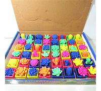 SALALIS 48 Pezzi Giocattolo Educativo da Cova Pianta Colorata Simulata per Bambini Che Crescono Divertimento Apprendimento Regalo 1,2x1,6 Pollici Eva
