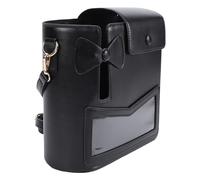 SALALIS Borsa Porta Bottiglia D'acqua, Design Elegante, Tracolla Regolabile per L'uso Quotidiano e le attività All'aperto, Realizzata in PU di Alta qualità (Nera)