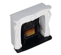 SALALIS Caminetto a LED per Casa delle Bambole Controllo Dell'interruttore della Rossa in Stile rococò Alla Moda per la Decorazione in Resina in Miniatura della Casa delle Bambole in Scala 1:12